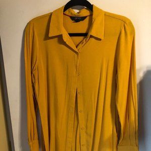 Issac M NYC long sleeve golden colored button down shirt